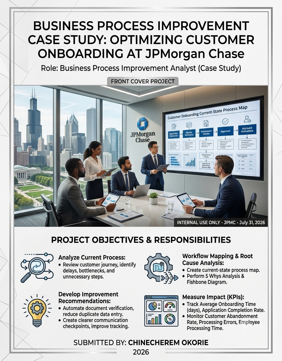 Business Process Improvement Case Study: Optimizing Customer Onboarding at JPMorgan Chase
