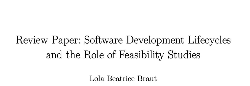 Software Investigation and Application of the Software Development Lifecycle