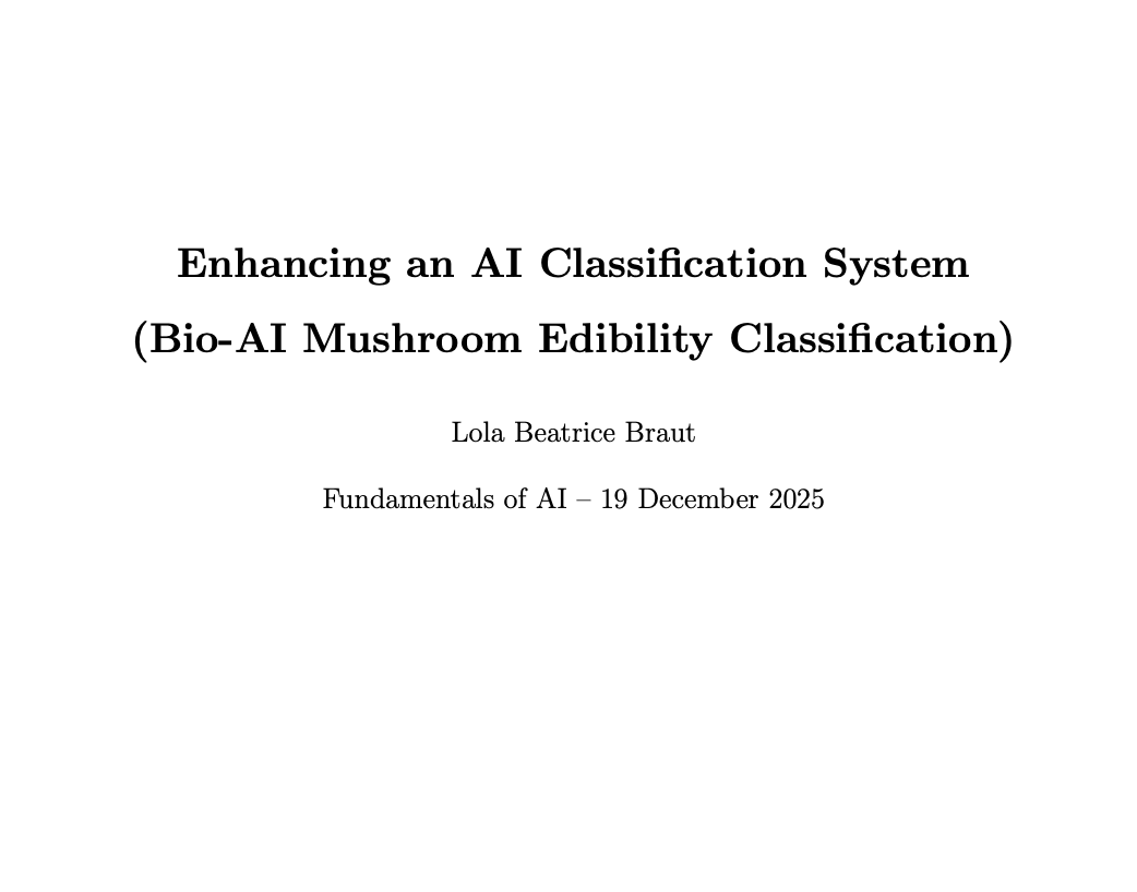 Mushroom Classification Using Machine Learning