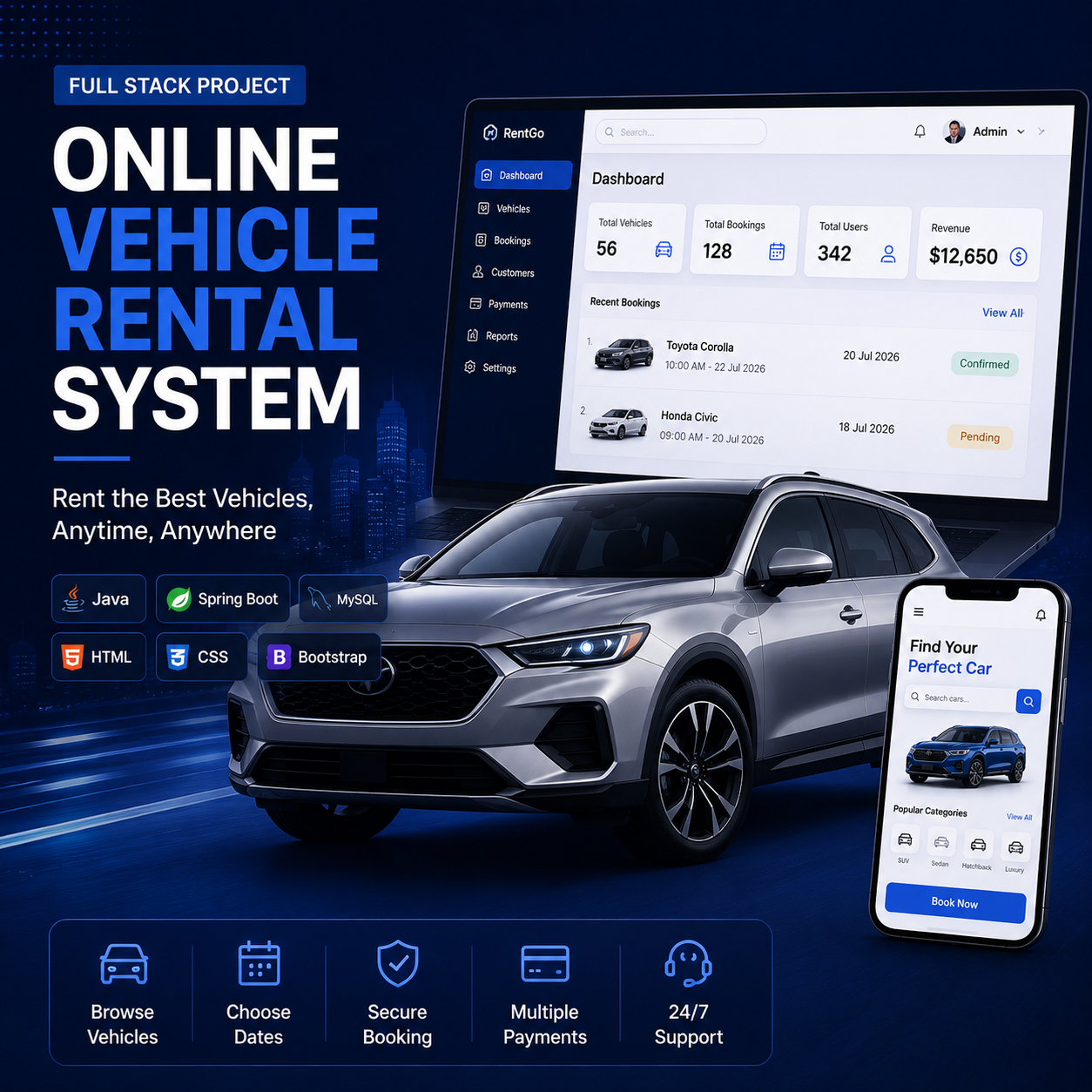 Online Vehicle Rental System (Final Year Project)